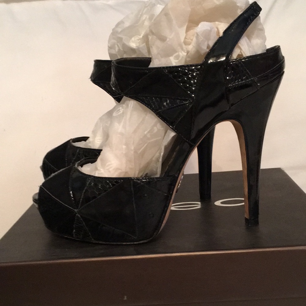 BeBe Black Heels / Diane Leather